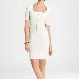 Ann Taylor Elegant White Sheath Dress